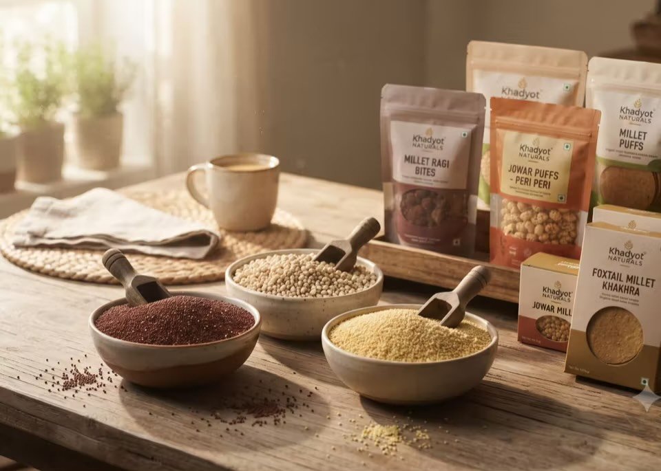 Assorted millet grains